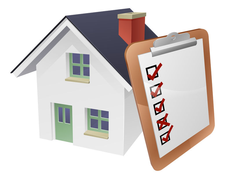 A checklist on a home symbolizing a home inspection checklist